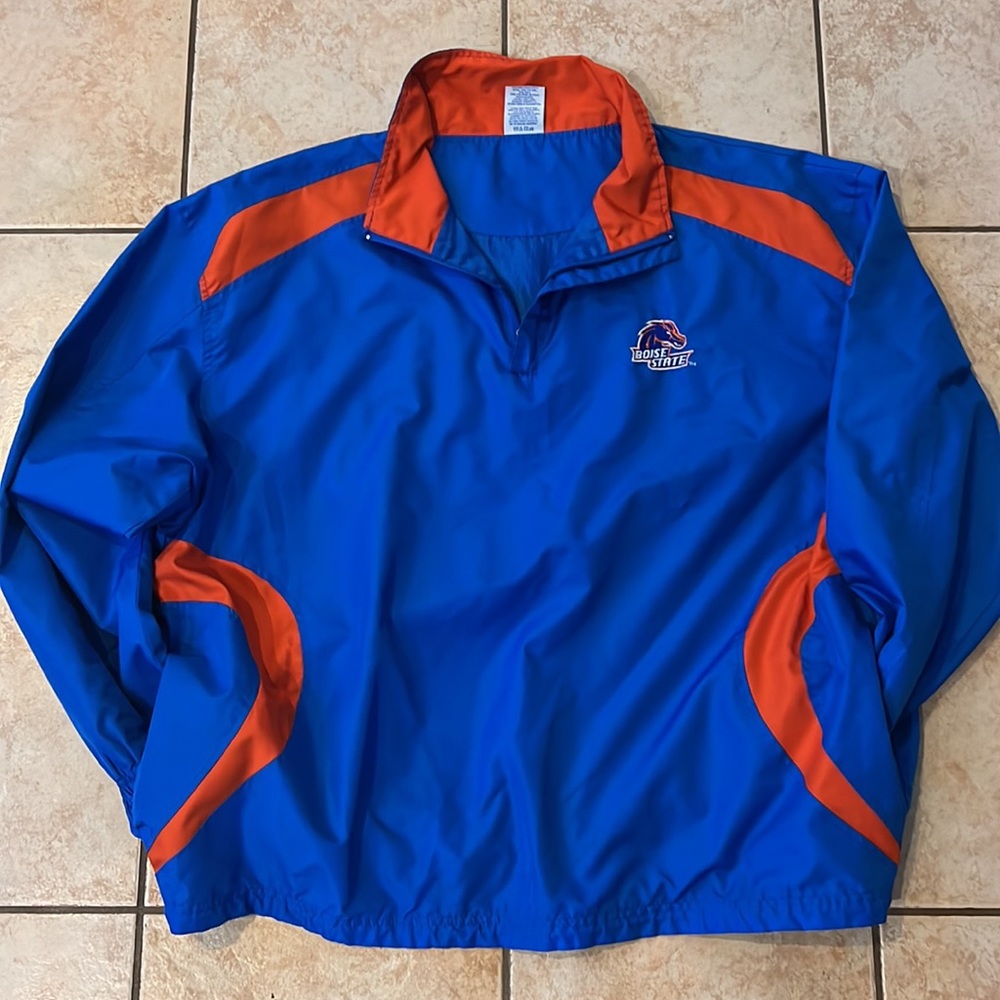 VTG NCAA Boise State Broncos Pullover Windbreaker 1/4 Zip, Sz XL - Picture 5 of 11